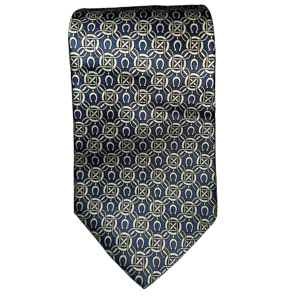 Made In The USA Pure Silk Bill Blass Horseshoe Men’s Neck Tie